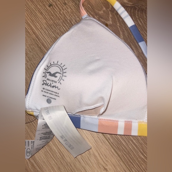 NWT (padded) Hollister Swim Colorful Striped Triangle Bikini (Top Only) - Picture 3 of 13